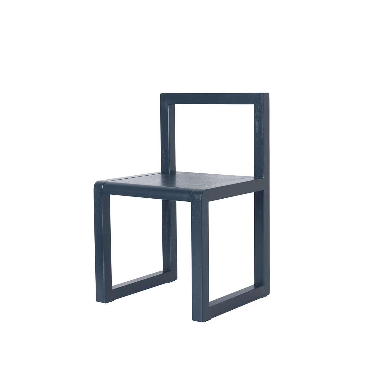 ferm LIVING Little Architecht Kinderstuhl Dark blue, Eschenfurnier