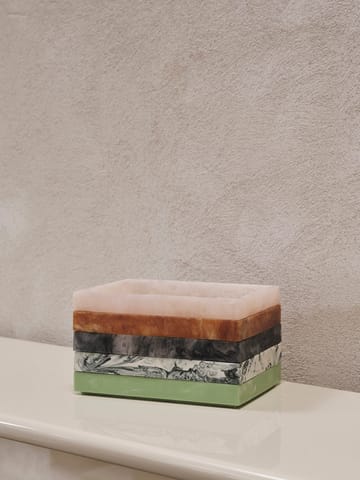 Mist Dekotablett 15x20 cm - Emerald-off white - ferm LIVING