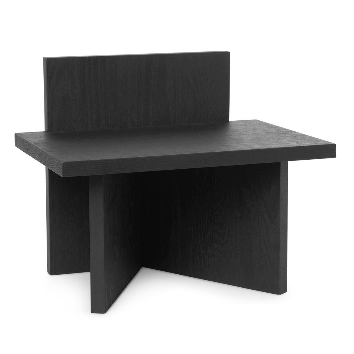 ferm LIVING Oblique Hocker Schwarz