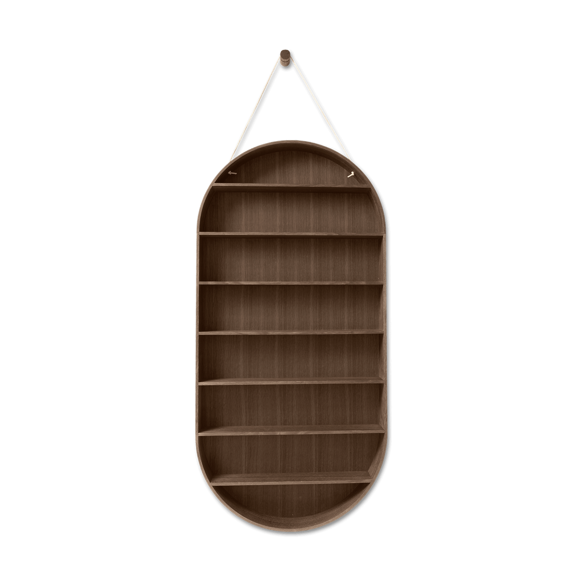 ferm LIVING Oval Dorm Wandregal Smoked oak