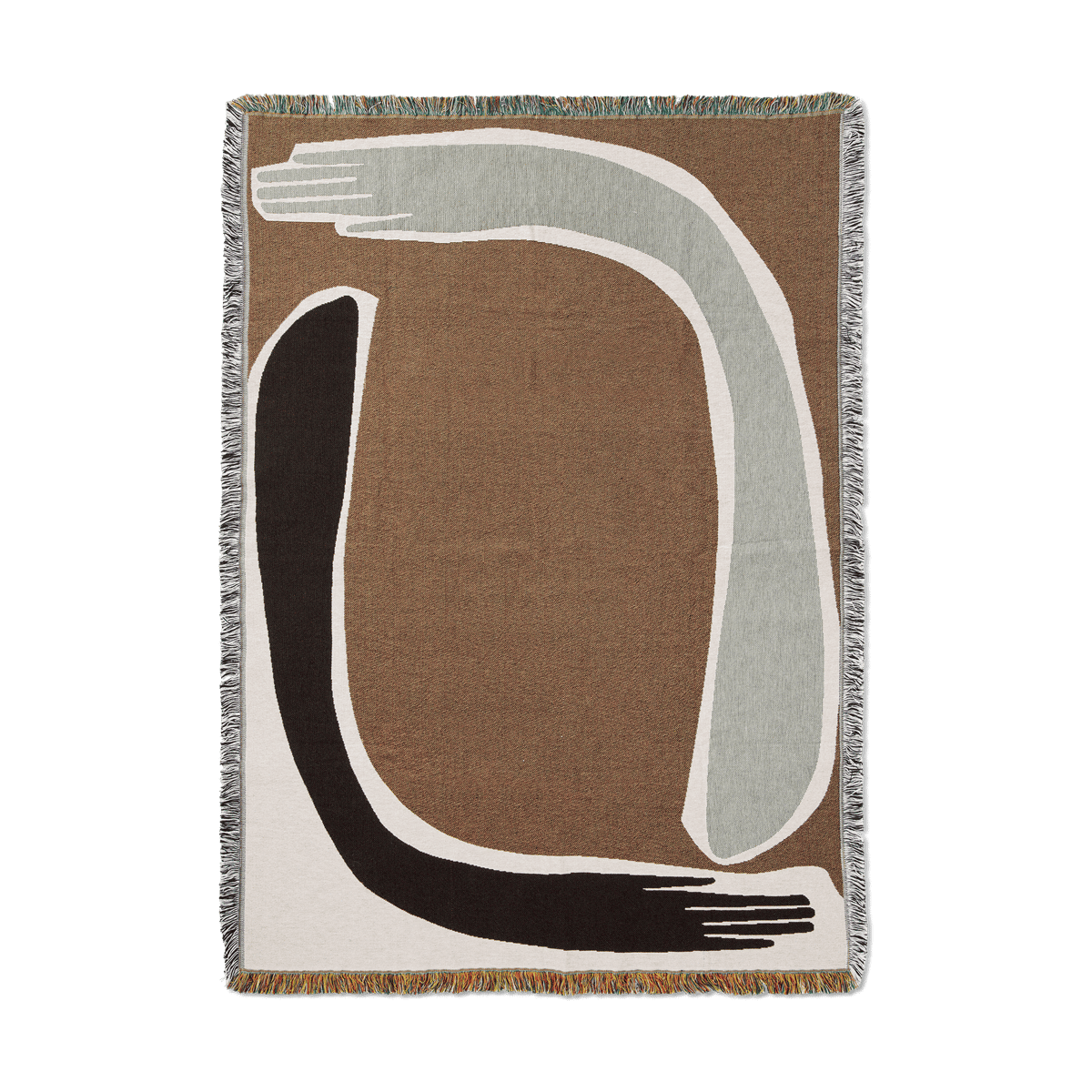 ferm LIVING Pose Tapestry Decke 120x170 cm Coffee