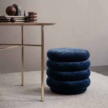 Pouf Round Pouf - Stoff faded velvet 3 forest - ferm LIVING