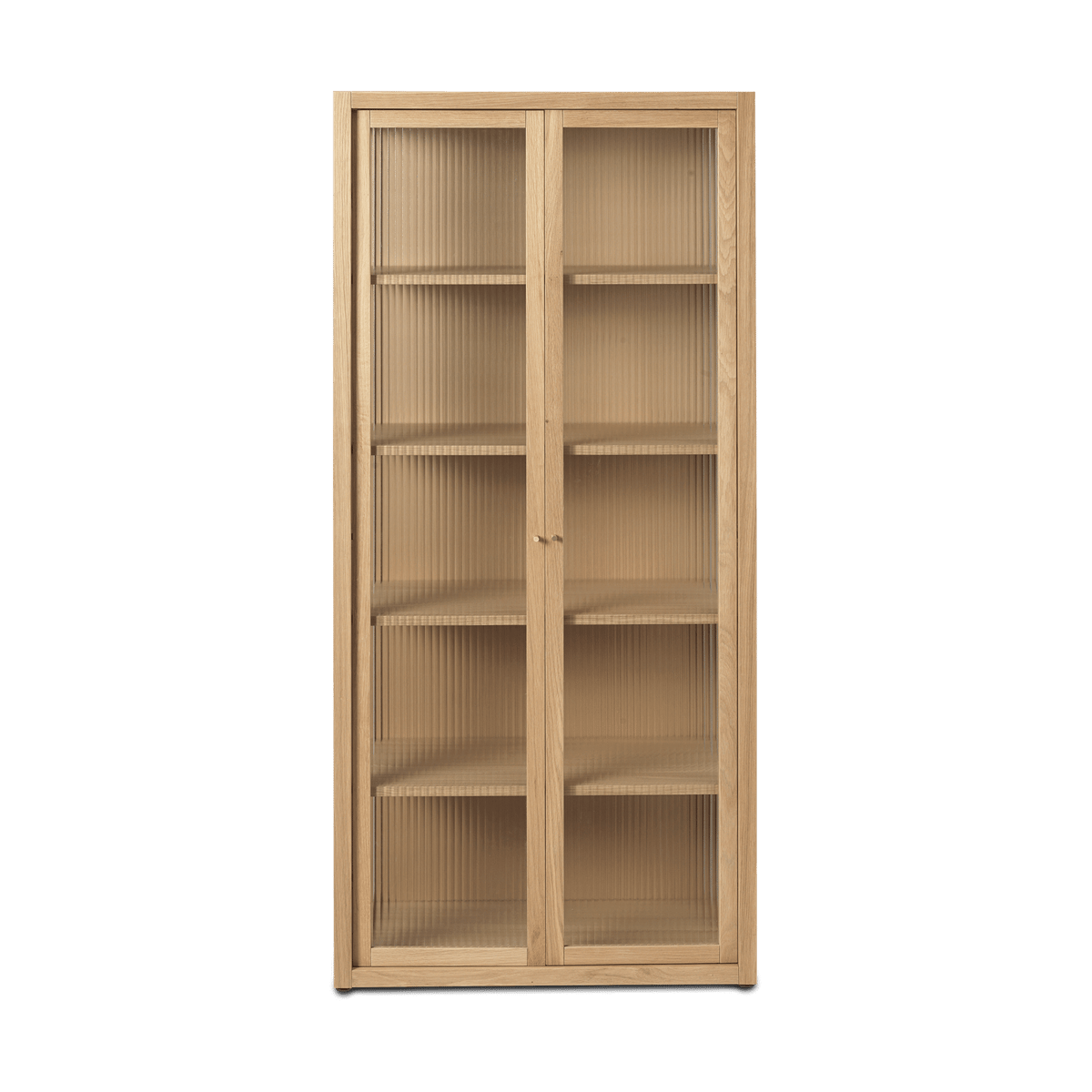 ferm LIVING Reed Vitrinenschrank 70x155 cm Natural oak