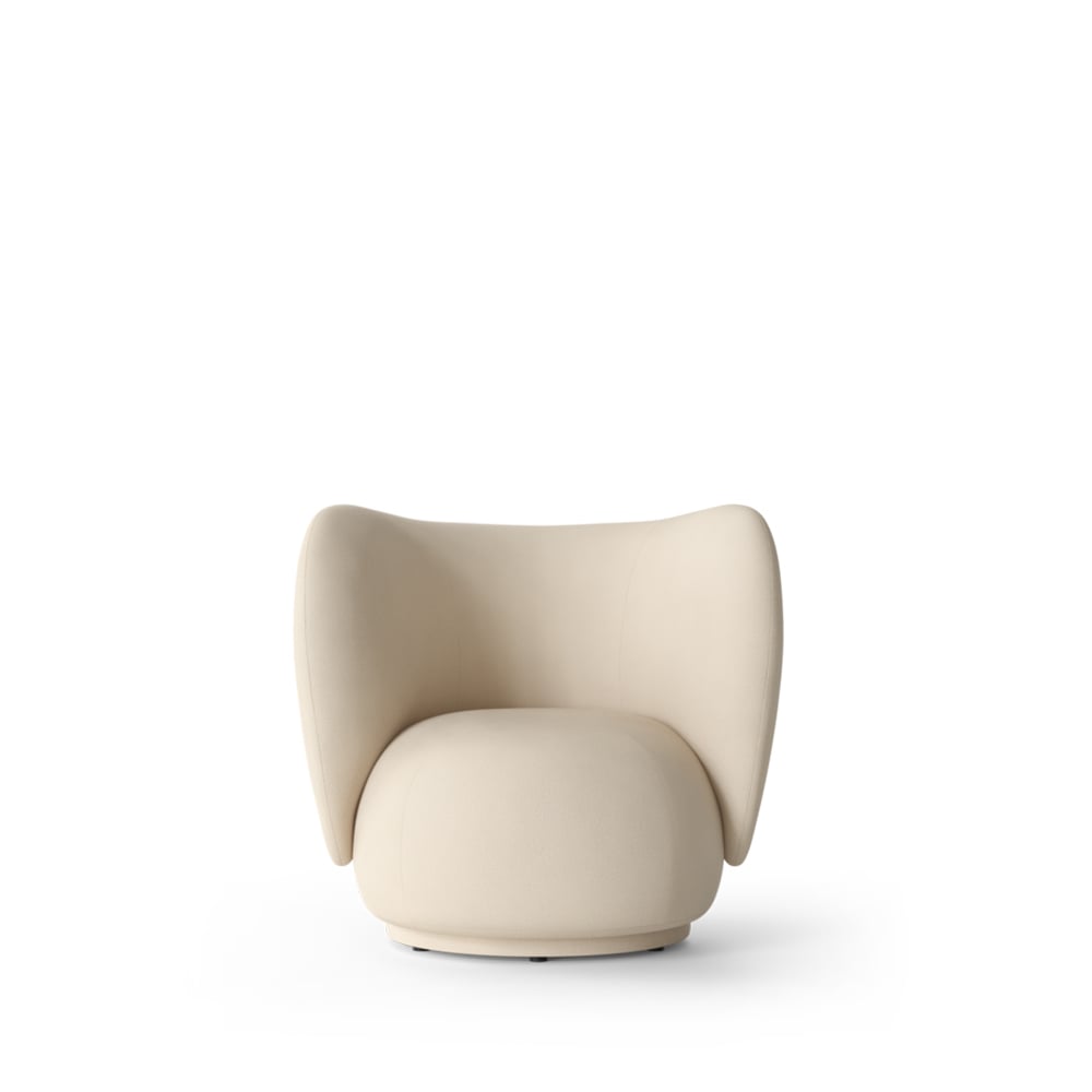 ferm LIVING Rico lounge chair Sessel Offwhite, brushed