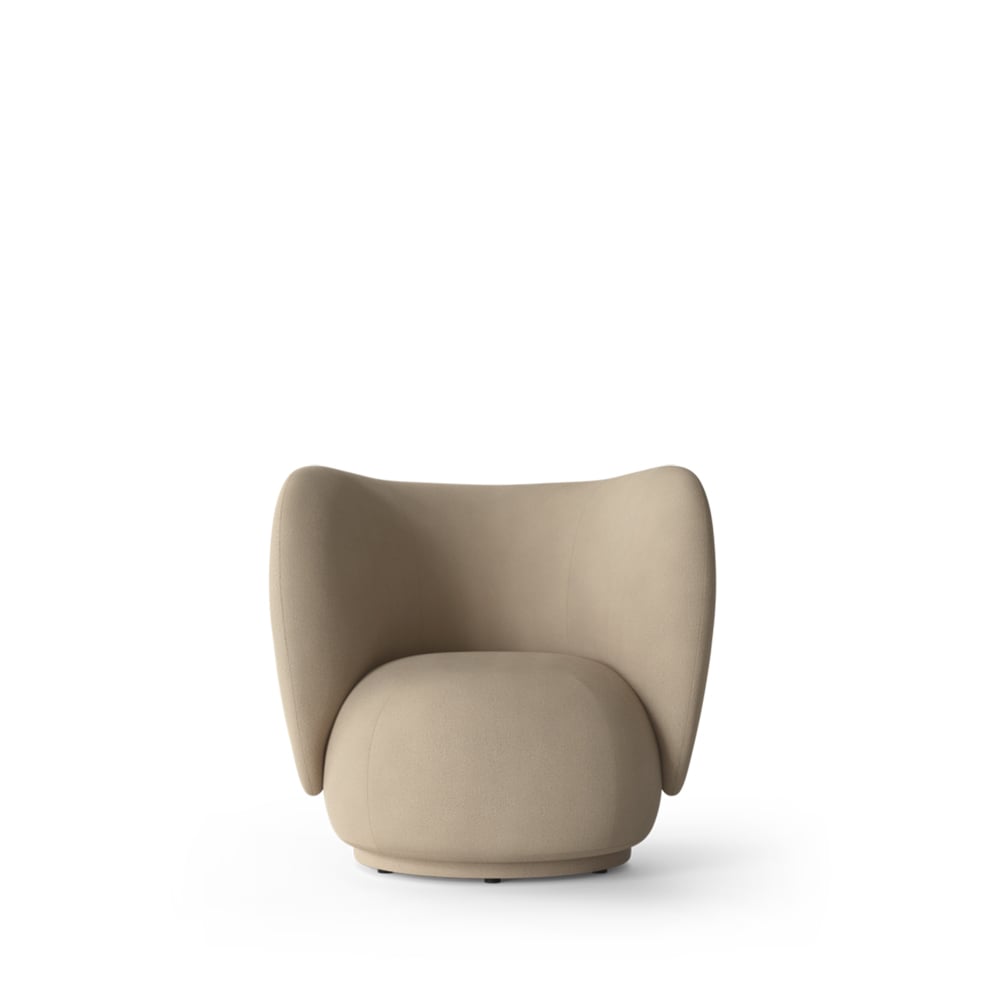 ferm LIVING Rico lounge chair Sessel Sand, brushed