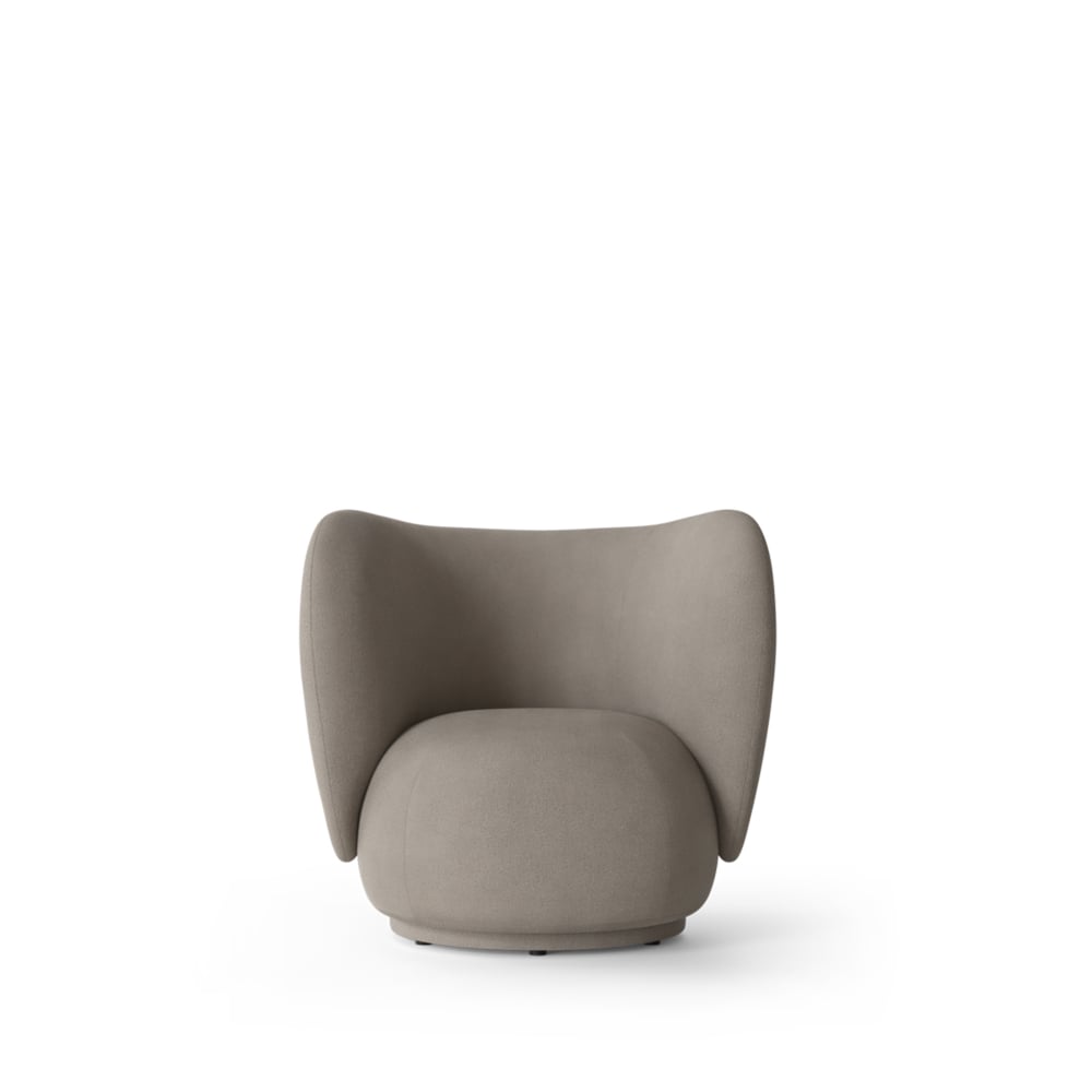 ferm LIVING Rico lounge chair Sessel Warm grey, brushed