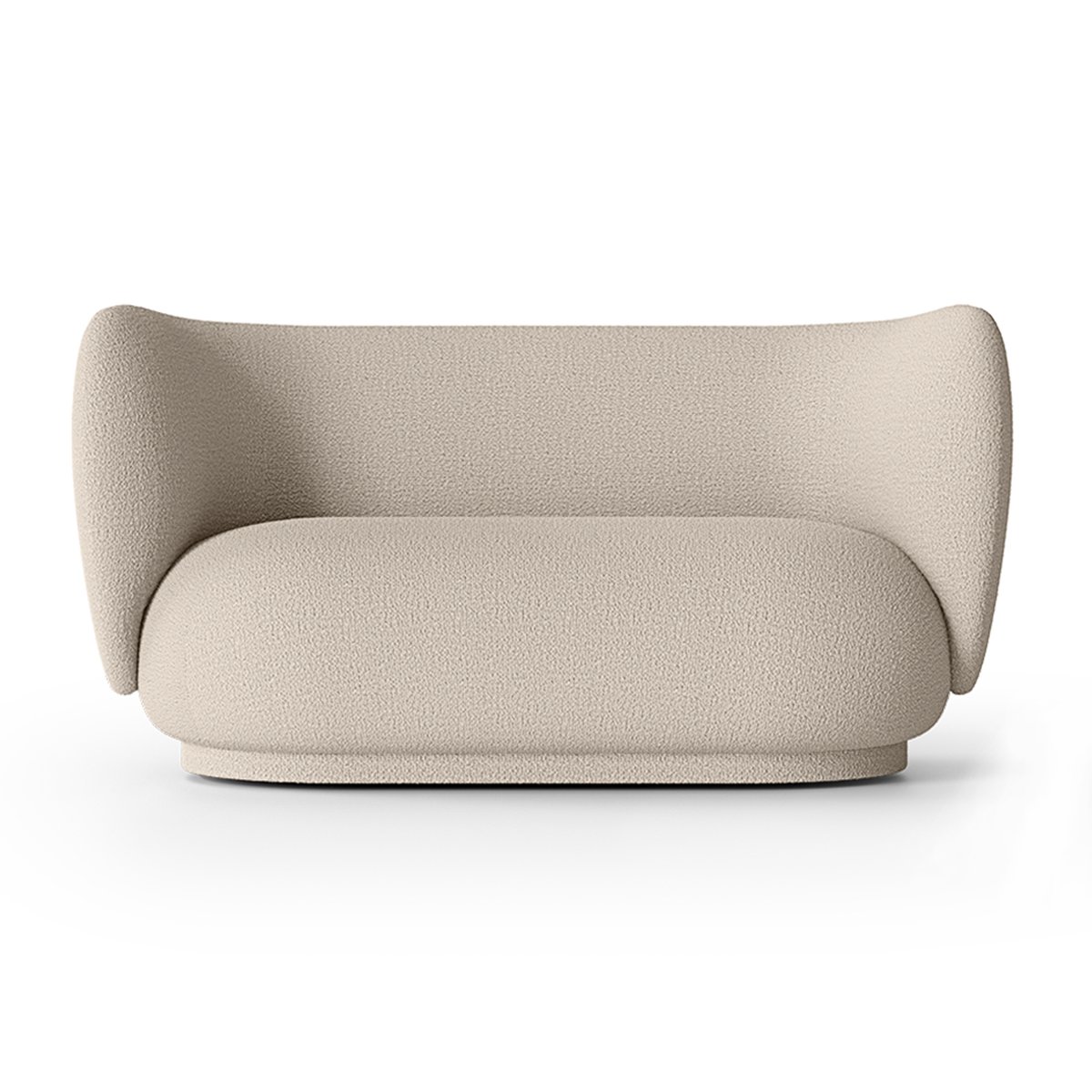 ferm LIVING Rico Sofa bouclé 2-Sitzer Wool bouclé natural