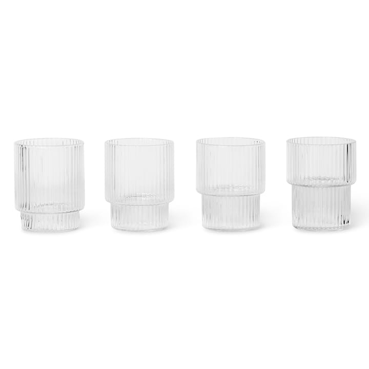 Ripple Glas small 6cl 4er Pack - Klar - Ferm Living