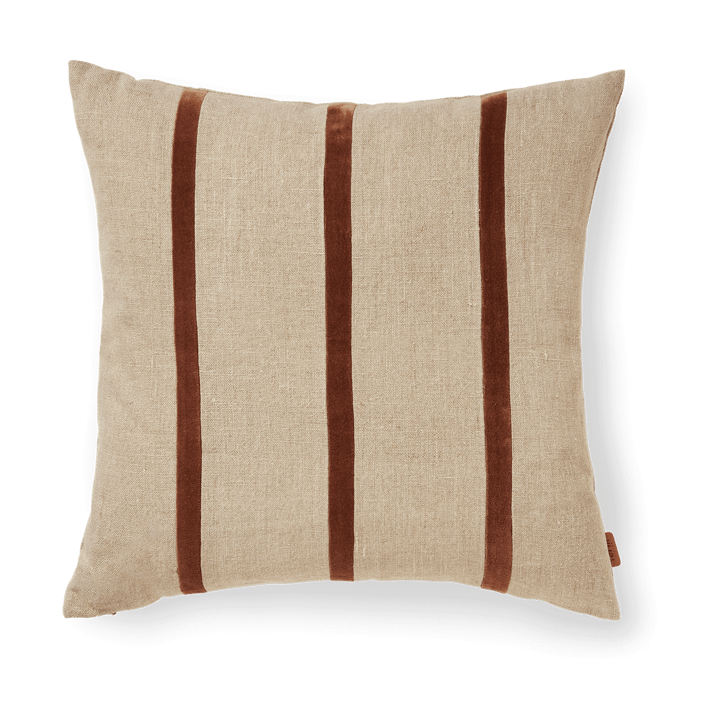 Senti Stripe Kissen 50x50 cm - Linen-carob brown - ferm LIVING