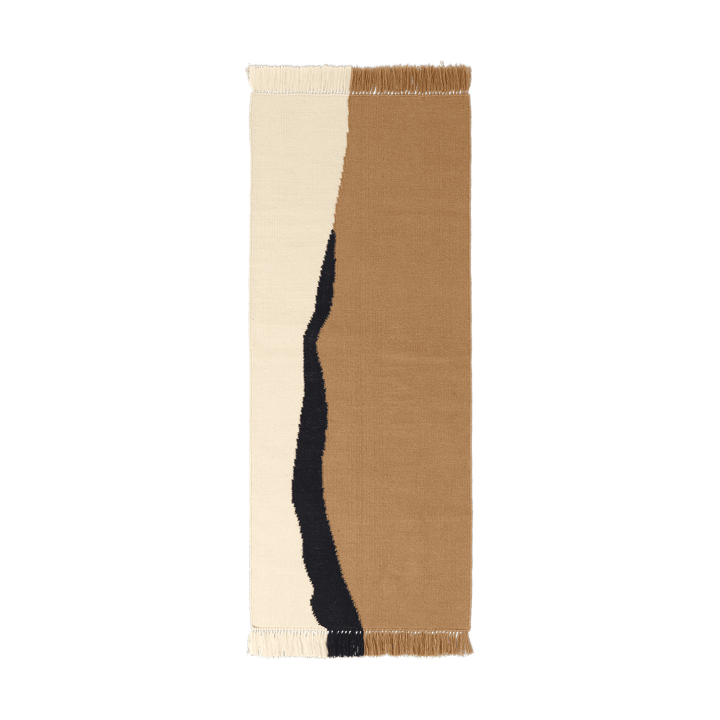 Soil Kelim Laufmatte - Dark sand-off white, 70x180 cm - Ferm LIVING