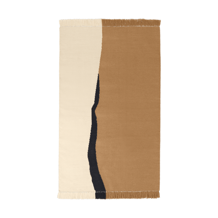 Soil Kelim Teppich - Dark sand-off white, 140x200 cm - Ferm LIVING