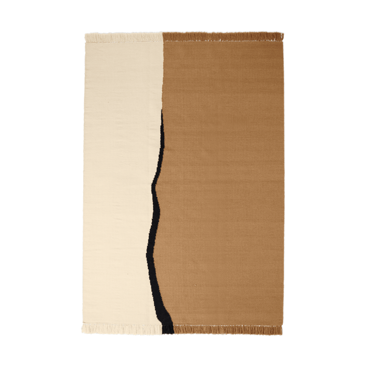 Soil Kelim Teppich - Dark sand-off white, 170x240 cm - Ferm LIVING