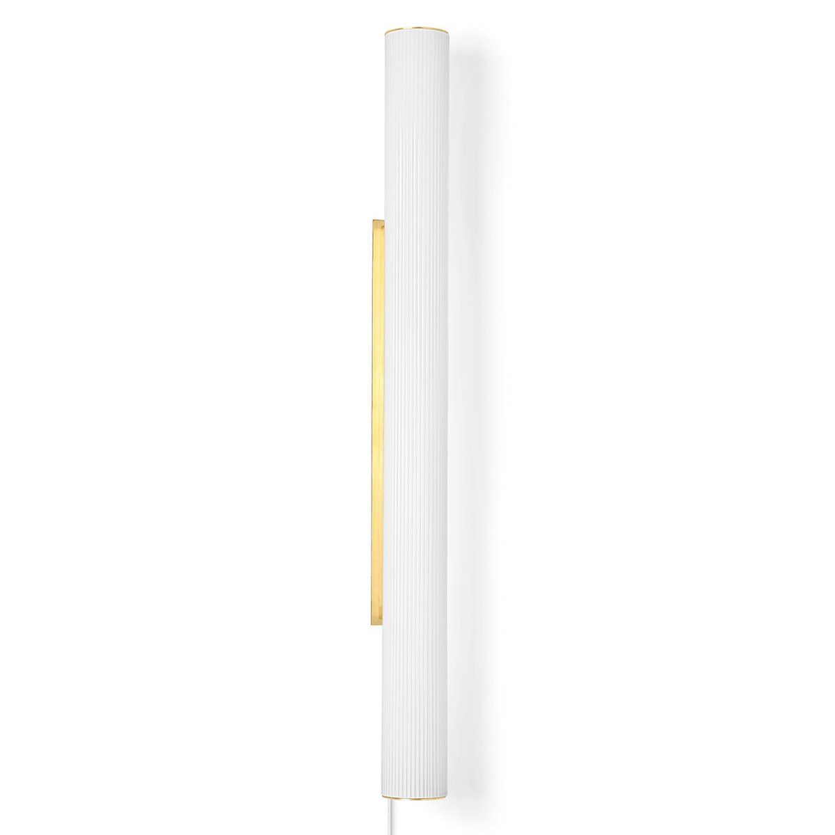 ferm LIVING Vuelta Wandleuchte 100cm Weiß-Messing