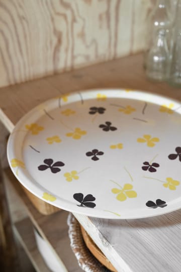 Clover Tablett Ø38cm - White-yellow - Fine Little Day