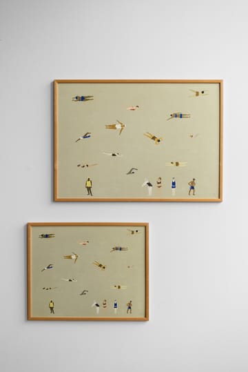 Swimmers Poster - Beige, 40x50 cm - Fine Little Day