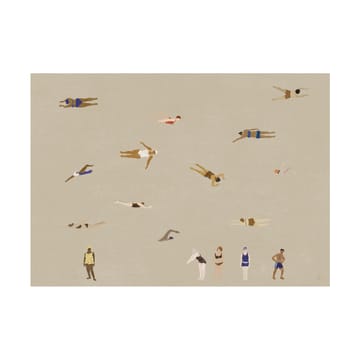 Swimmers Poster - Beige, 50x70 cm - Fine Little Day