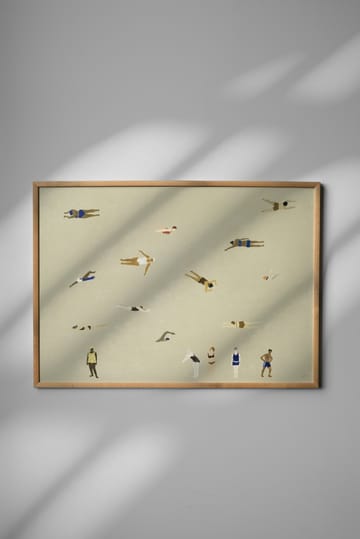 Swimmers Poster - Beige, 50x70 cm - Fine Little Day