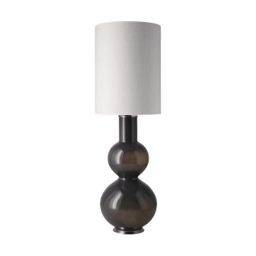 Augusta Tischleuchte grauer Lampenfuß - Babel Beige L - Flavia Lamps