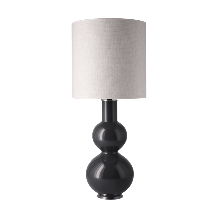 Augusta Tischleuchte grauer Lampenfuß - Babel Beige M - Flavia Lamps