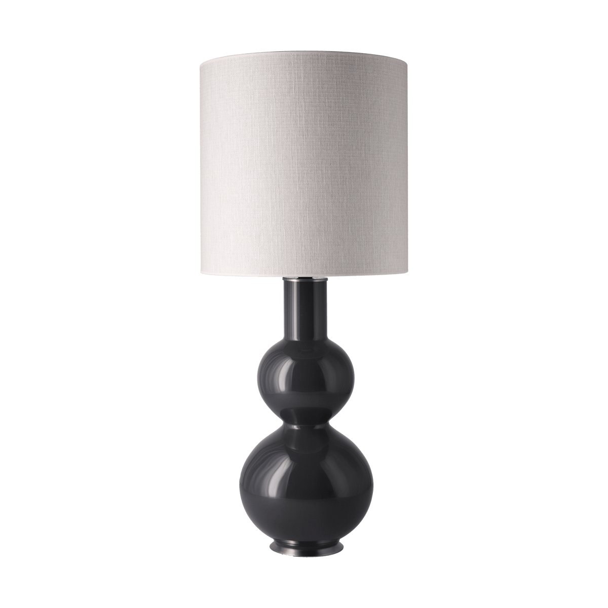 Flavia Lamps Augusta Tischleuchte grauer Lampenfuß Babel Beige M