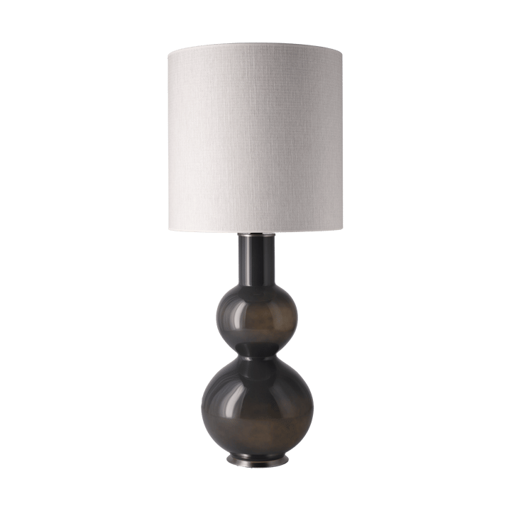 Augusta Tischleuchte grauer Lampenfuß, Babel Beige M Flavia Lamps