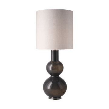 Augusta Tischleuchte grauer Lampenfuß - Babel Beige M - Flavia Lamps