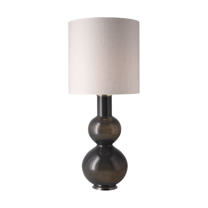 Augusta Tischleuchte grauer Lampenfuß, Babel Beige M Flavia Lamps