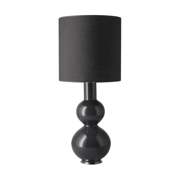 Augusta Tischleuchte grauer Lampenfuß - Lino Negro M - Flavia Lamps