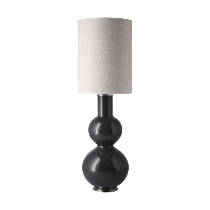 Augusta Tischleuchte grauer Lampenfuß, London Beige L Flavia Lamps