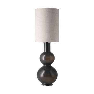 Augusta Tischleuchte grauer Lampenfuß - London Beige L - Flavia Lamps