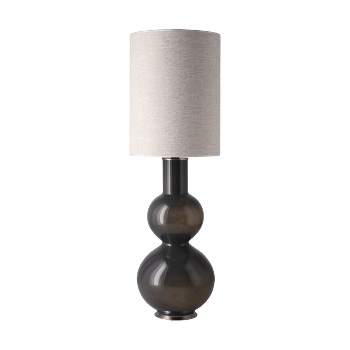 Augusta Tischleuchte grauer Lampenfuß, London Beige L Flavia Lamps