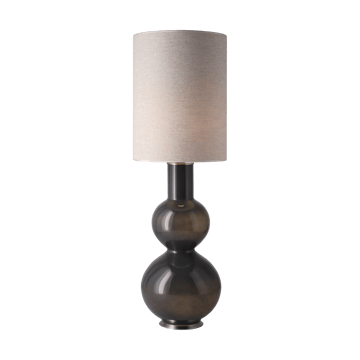 Augusta Tischleuchte grauer Lampenfuß - London Beige L - Flavia Lamps