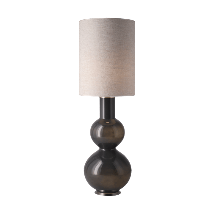 Augusta Tischleuchte grauer Lampenfuß, London Beige L Flavia Lamps