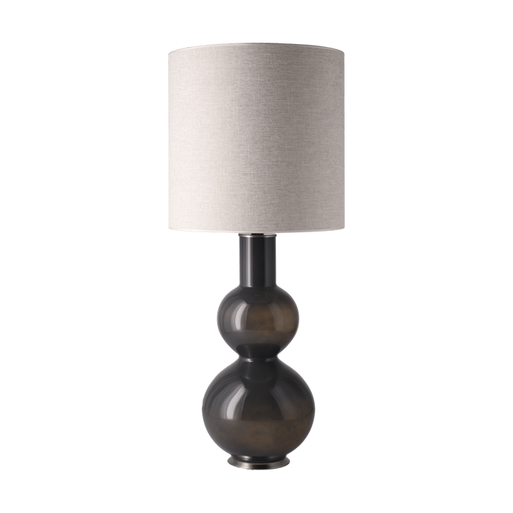 Augusta Tischleuchte grauer Lampenfuß, London Beige M Flavia Lamps