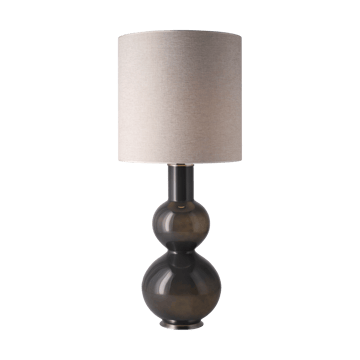 Augusta Tischleuchte grauer Lampenfuß - London Beige M - Flavia Lamps