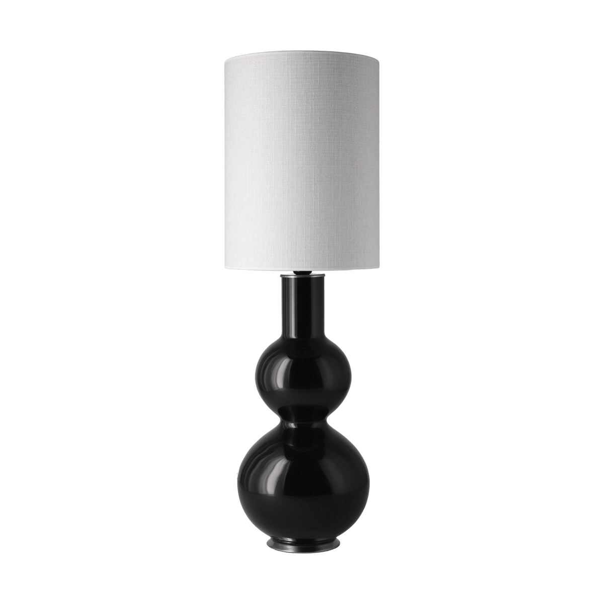 Flavia Lamps Augusta Tischleuchte schwarzer Lampenfuß Babel Beige L