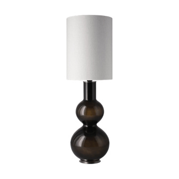 Augusta Tischleuchte schwarzer Lampenfuß - Babel Beige L - Flavia Lamps