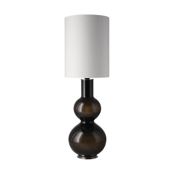 Augusta Tischleuchte schwarzer Lampenfuß, Babel Beige L Flavia Lamps