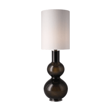 Augusta Tischleuchte schwarzer Lampenfuß - Babel Beige L - Flavia Lamps