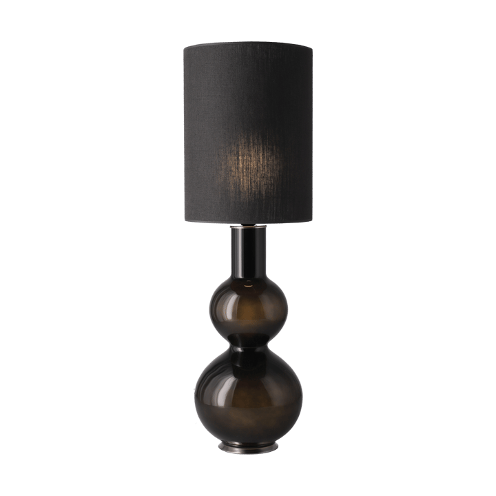 Augusta Tischleuchte schwarzer Lampenfuß, Lino Negro L Flavia Lamps