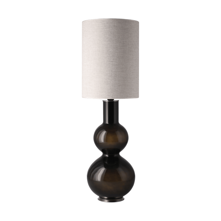 Augusta Tischleuchte schwarzer Lampenfuß - London Beige L - Flavia Lamps