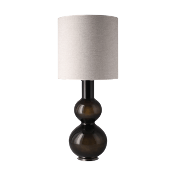 Augusta Tischleuchte schwarzer Lampenfuß - London Beige M - Flavia Lamps