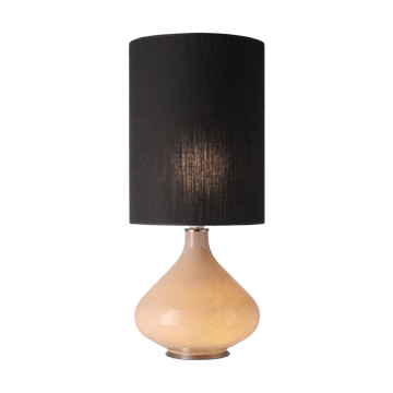 Flavia Tischleuchte beiger Lampenfuß - Lino Negro L - Flavia Lamps