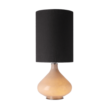 Flavia Tischleuchte beiger Lampenfuß - Lino Negro L - Flavia Lamps