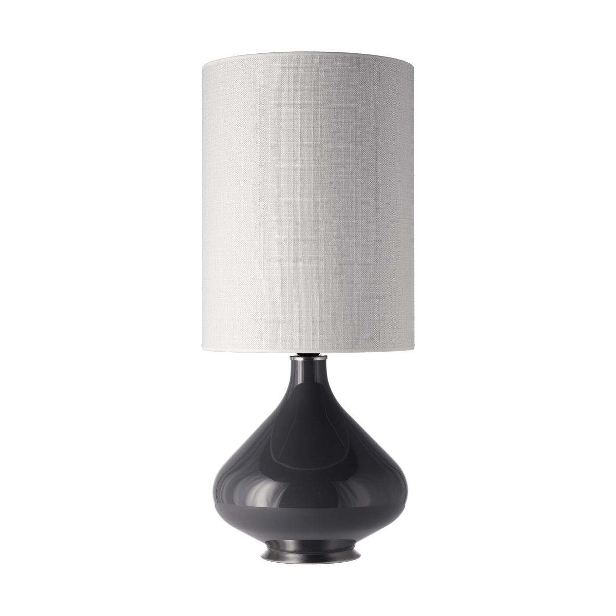 Flavia Lamps Flavia Tischleuchte grauer Lampenfuß Babel Beige L