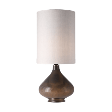 Flavia Tischleuchte grauer Lampenfuß - Babel Beige L - Flavia Lamps