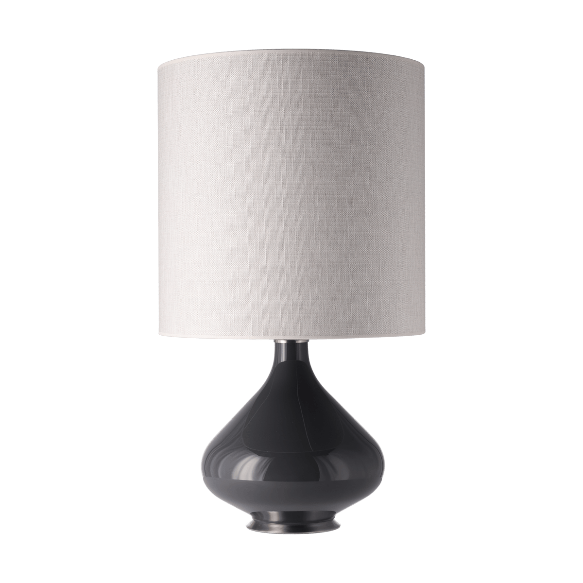 Flavia Lamps Flavia Tischleuchte grauer Lampenfuß Babel Beige M