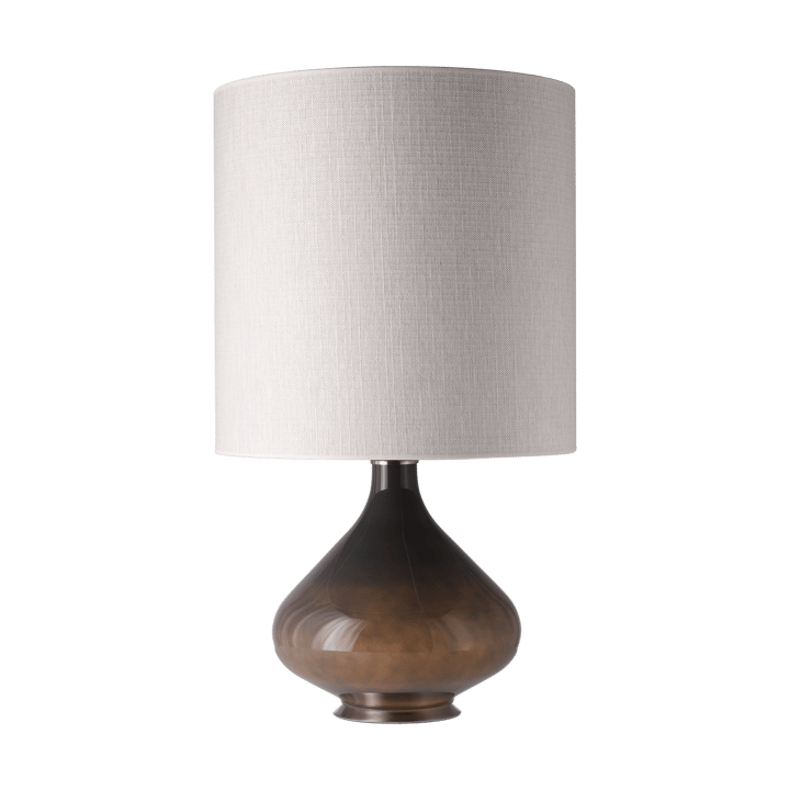 Flavia Tischleuchte grauer Lampenfuß, Babel Beige M Flavia Lamps