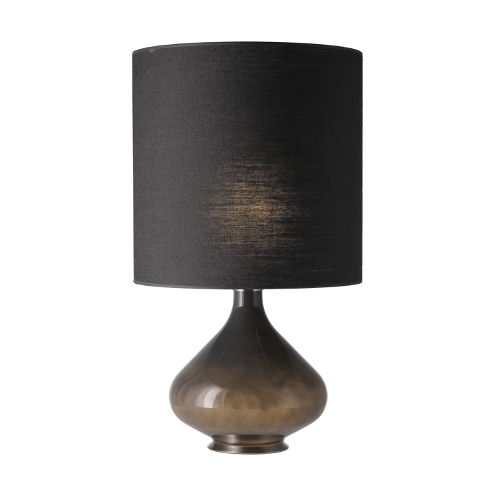 Flavia Tischleuchte grauer Lampenfuß, Lino Negro M Flavia Lamps