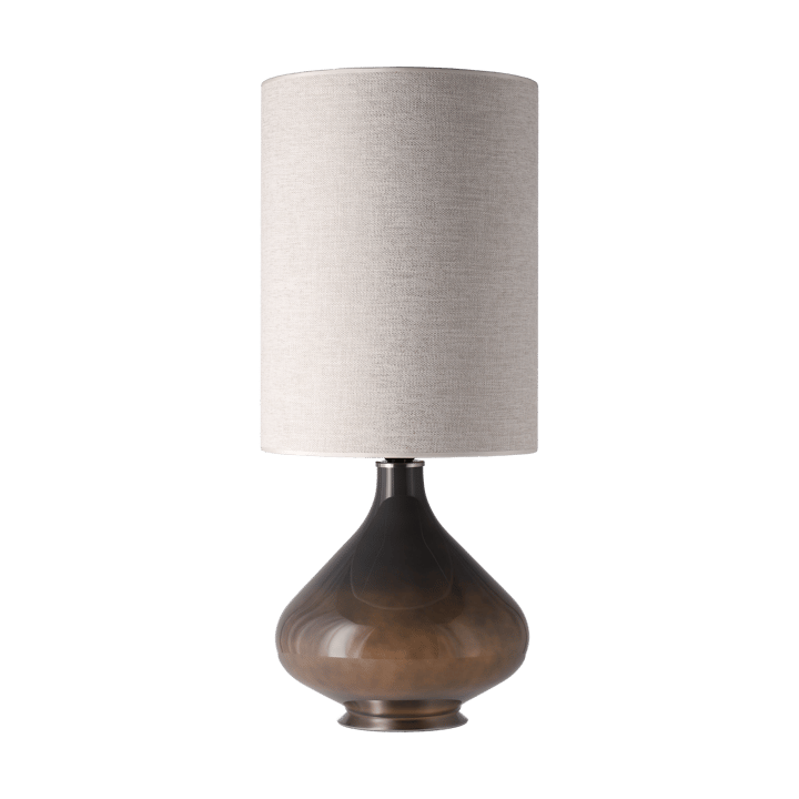 Flavia Tischleuchte grauer Lampenfuß - London Beige L - Flavia Lamps